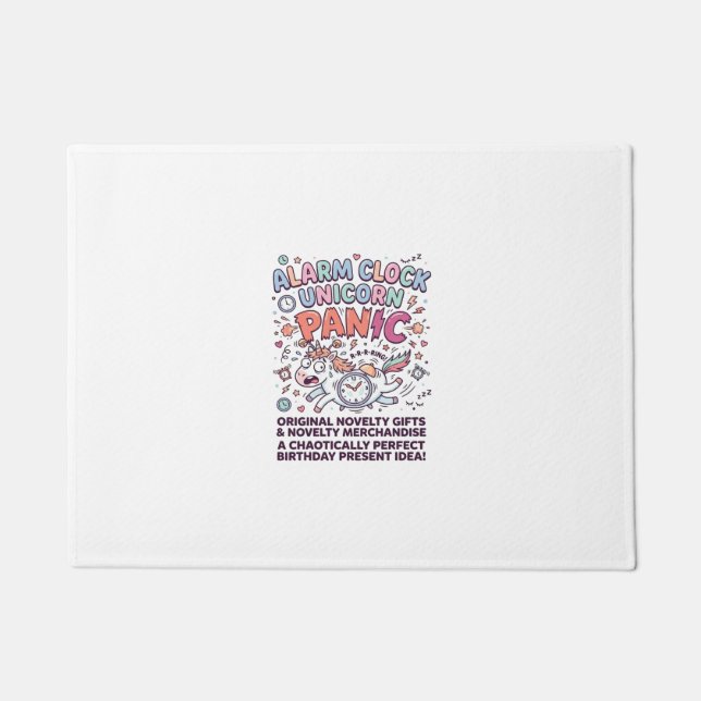 Unicorn Kingdom Guard Adorable Vector Design_1 Doormat (Front)