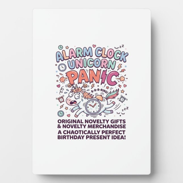 Unicorn Kingdom Guard Adorable Vector Design_1 Plaque (Front)
