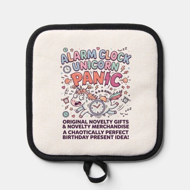 Unicorn Kingdom Guard Adorable Vector Design_1 Pot Holder (Front)