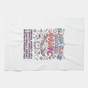 Unicorn Kingdom Guard Adorable Vector Design_1 Tea Towel
