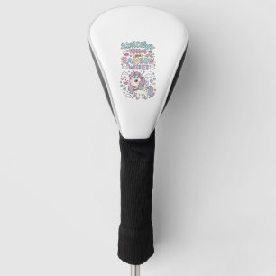 Unicorn Kisses and Rainbow Wishes Cute Pastel Grap Golf Head Cover