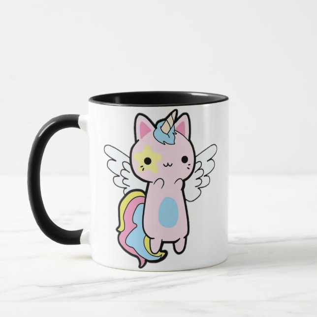 unicorn kitten rainbow Coffee Mug (Left)