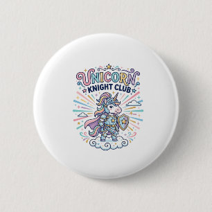 Unicorn Knight Club Print Ready Apparel Graphic_1 6 Cm Round Badge