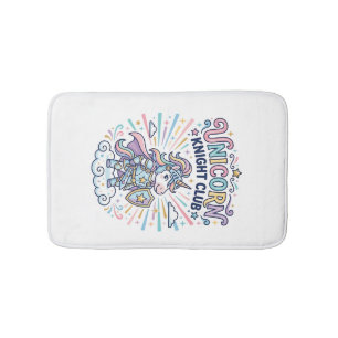 Unicorn Knight Club Print Ready Apparel Graphic_1 Bath Mat