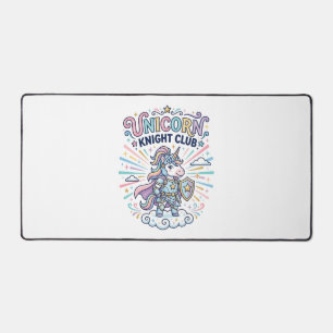 Unicorn Knight Club Print Ready Apparel Graphic_1 Desk Mat