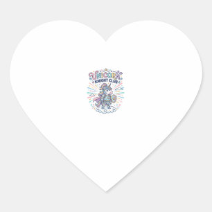 Unicorn Knight Club Print Ready Apparel Graphic_1 Heart Sticker