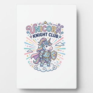 Unicorn Knight Club Print Ready Apparel Graphic_1 Plaque