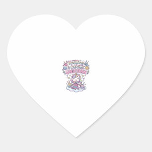 Unicorn Knitting Crochet Unicorn Adorable Typograp Heart Sticker