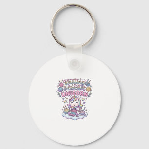 Unicorn Knitting Crochet Unicorn Adorable Typograp Key Ring