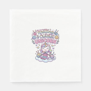 Unicorn Knitting Crochet Unicorn Adorable Typograp Napkin