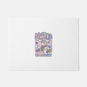 Unicorn Knitting Crochet Unicorn Charming White Ba Doormat