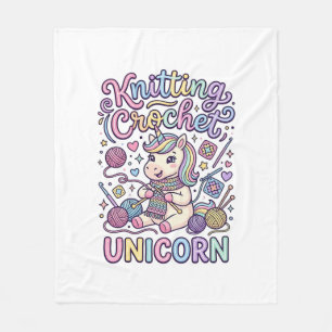 Unicorn Knitting Crochet Unicorn Charming White Ba Fleece Blanket