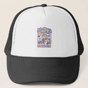 Unicorn Knitting Crochet Unicorn Charming White Ba Trucker Hat