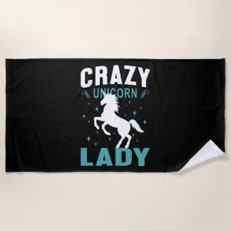 Unicorn Lady Beach Towel