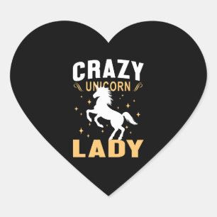 Unicorn Lady Heart Sticker