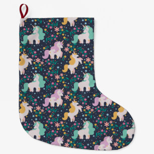 Unicorn Large Christmas Stocking