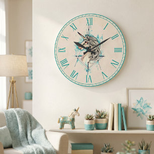 Unicorn Large Clock