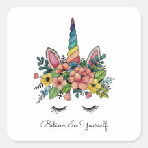 Unicorn Lashes With Rainbow Horn