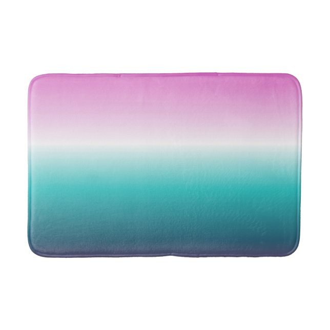 unicorn lavender teal ombre turquoise mermaid bath mat (Front)