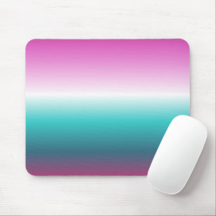unicorn lavender teal ombre turquoise mermaid mouse mat
