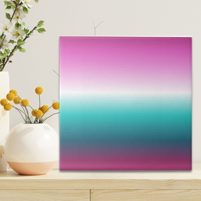 unicorn lavender teal ombre turquoise mermaid tile (unicorn lavender teal ombre turquoise mermaid ceramic tile)