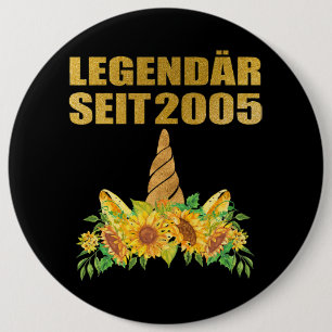 Unicorn Legendär Seit 2005 Einhorn 16. Geburtstags 6 Cm Round Badge