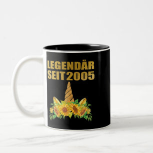 Unicorn Legendär Seit 2005 Einhorn 16. Geburtstags Two-Tone Coffee Mug