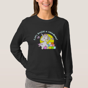 Unicorn Lets Build A Rainbow Colourful Present But T-Shirt