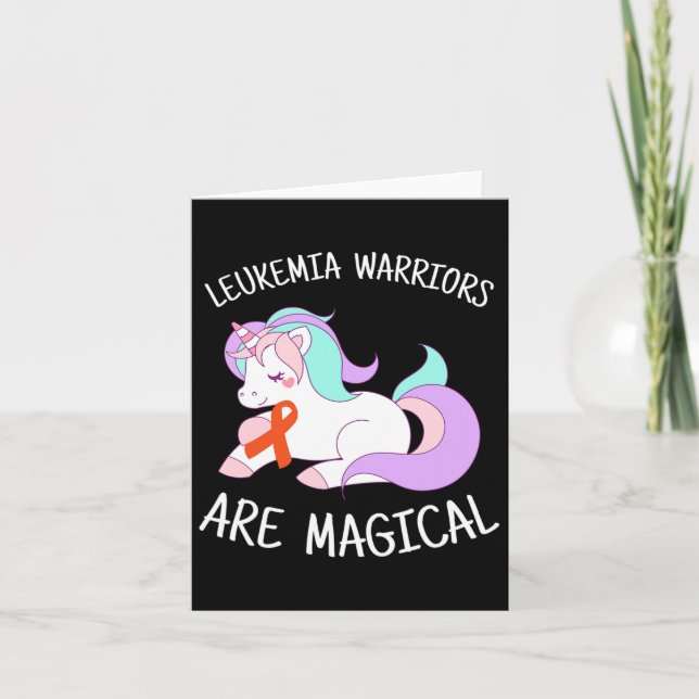 Unicorn Leukaemia Awareness Gift  Card (Front)