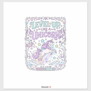 Unicorn Level Up Like a Unicorn Adorable Marketpla