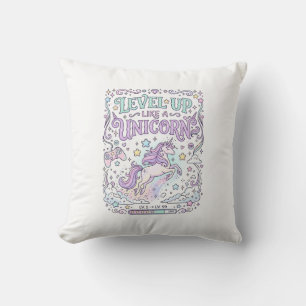 Unicorn Level Up Like a Unicorn Adorable Marketpla Cushion
