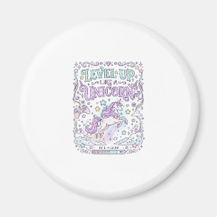 Unicorn Level Up Like a Unicorn Adorable Marketpla Magnet