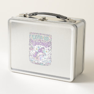Unicorn Level Up Like a Unicorn Adorable Marketpla Metal Lunch Box
