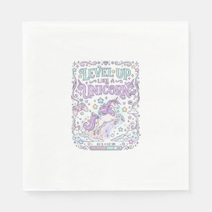 Unicorn Level Up Like a Unicorn Adorable Marketpla Napkin