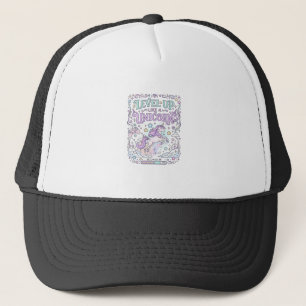 Unicorn Level Up Like a Unicorn Adorable Marketpla Trucker Hat