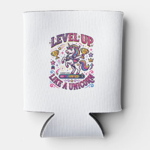 Unicorn Level Up Like a Unicorn Commercial Cute Gi Can Cooler