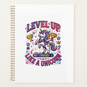 Unicorn Level Up Like a Unicorn Commercial Cute Gi Planner