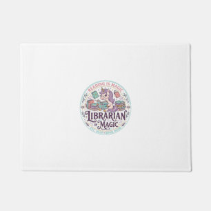 Unicorn Librarian of Magic Original Product Graphi Doormat