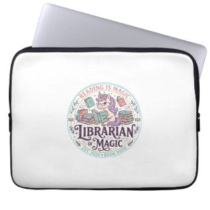 Unicorn Librarian of Magic Original Product Graphi Laptop Sleeve