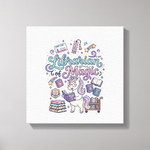Unicorn Librarian of Magic Print Ready Apparel Gra