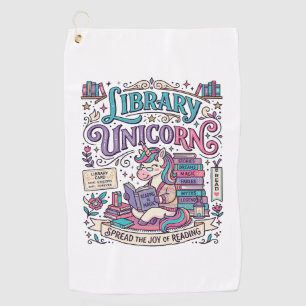 Unicorn Library Unicorn Colorful POD Artwork_1 Golf Towel