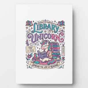 Unicorn Library Unicorn Colourful POD Artwork_1 Plaque