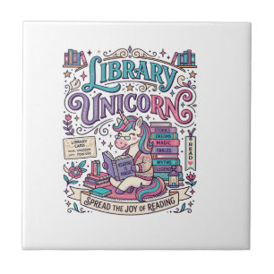 Unicorn Library Unicorn Colourful POD Artwork_1 Tile