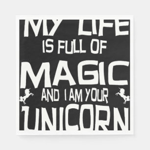 unicorn life napkin