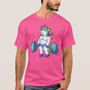 Unicorn Lifting Weights Fitness Lover Barbell Weig T-Shirt