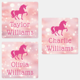 Unicorn light pink ethereal bokeh waterproof name