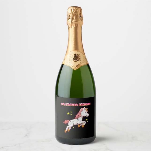 Unicorn Limited Edition Unicorn Unique Sparkling Wine Label (Front)