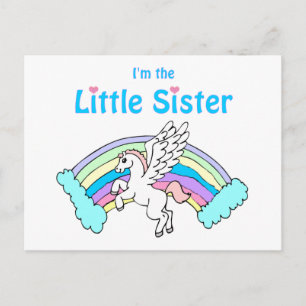 unicorn little sister postcard