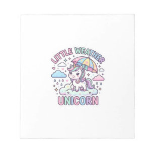 Unicorn Little Weather Unicorn Graphic Design Whit Notepad