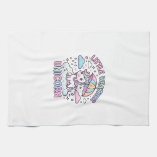 Unicorn Little Weather Unicorn Graphic Design Whit Tea Towel